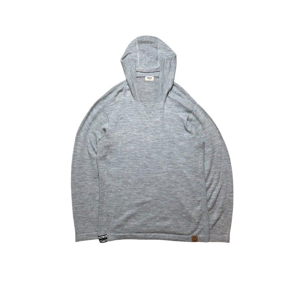 Paka The Hoodie Adult XL Gray Royal Alpaca Recycled Nylon Pullover Soft Mens